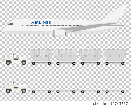 飛行機 航空コンテナ 空の物流セット 飛行機 航空コンテナ 空の物流セット 99745787