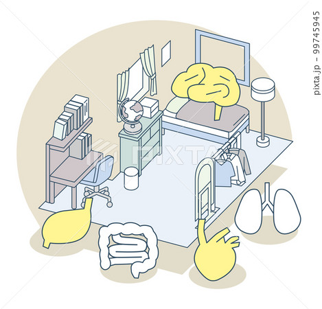 体を構成する内臓たち。生活と健康の管理を大切にする 体を構成する内臓たち。生活と健康の管理を大切にする 99745945