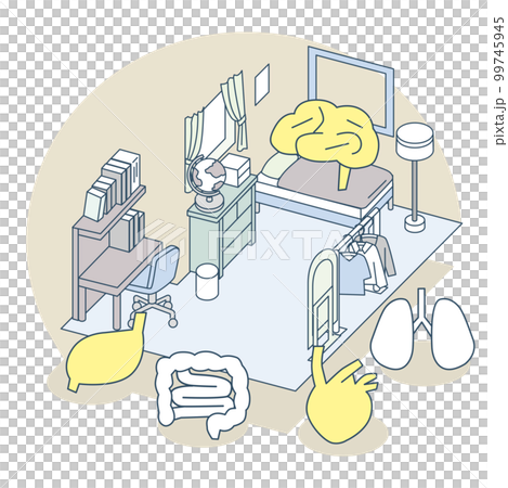 体を構成する内臓たち。生活と健康の管理を大切にする 体を構成する内臓たち。生活と健康の管理を大切にする 99745945