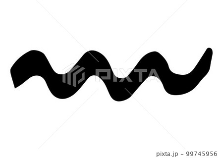 Vector doodle wave. Black tide brush stroke Vector doodle wave. Black tide brush stroke 99745956