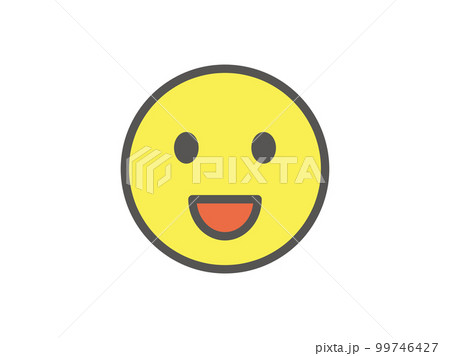 かわいいにっこりスマイルアイコン2_顔文字絵文字 99746427