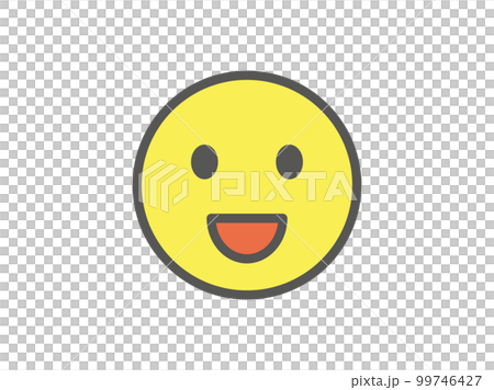 かわいいにっこりスマイルアイコン2_顔文字絵文字 99746427