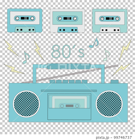 ラジカセのイラスト02 99746737