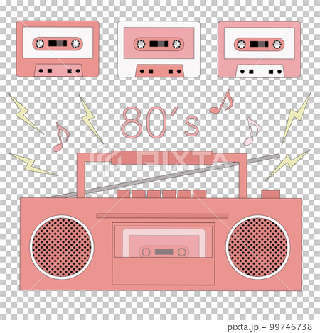ラジカセのイラスト03 99746738