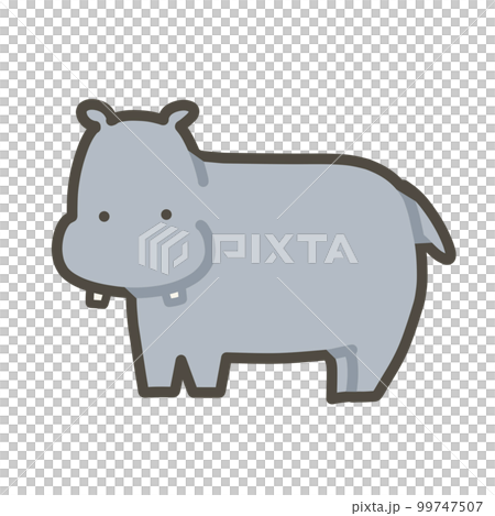 Hand drawn illustration of hippopotamus Hand drawn illustration of hippopotamus 99747507