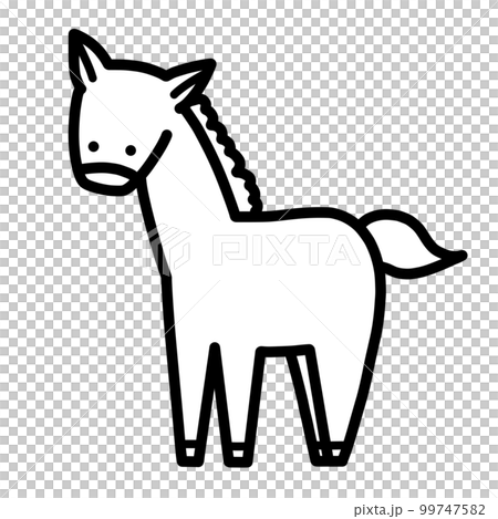 Horse hand-drawn illustration monochrome Horse hand-drawn illustration monochrome 99747582