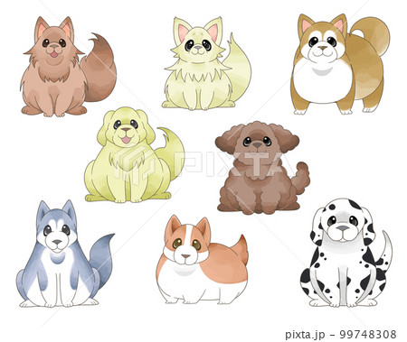 犬イラスト詰め合わせのイラスト素材 [99748308] - PIXTA
