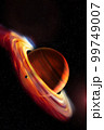Saturn with red gas rings.Elements of this image furnished by NASA. 99749007