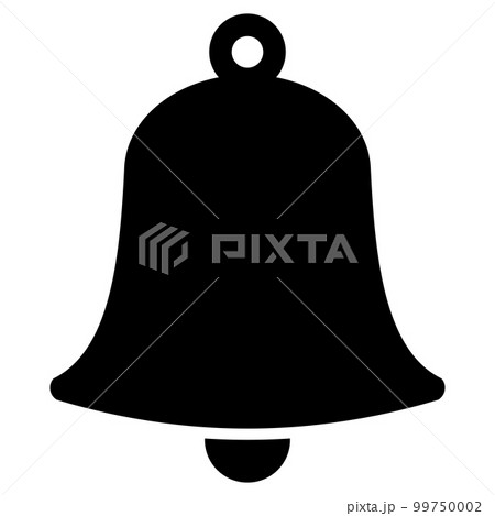 Icon bell music, phone black bell sound button smartphone silhouette 99750002
