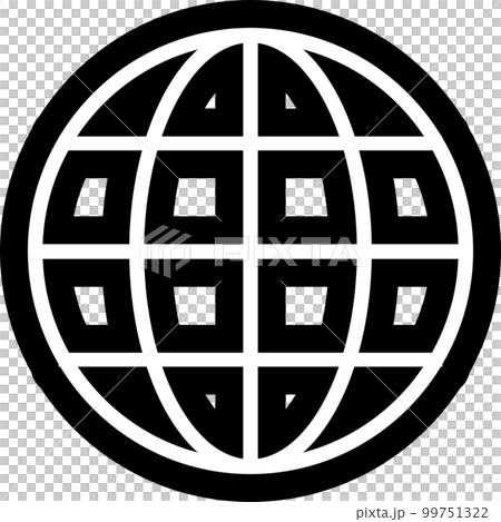Internet / earth pictogram mark Internet / earth pictogram mark 99751322