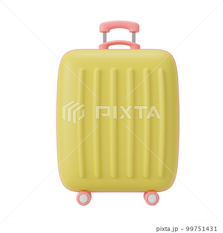 Cute cartoon style colorful pastel suitcase 3d render 99751431