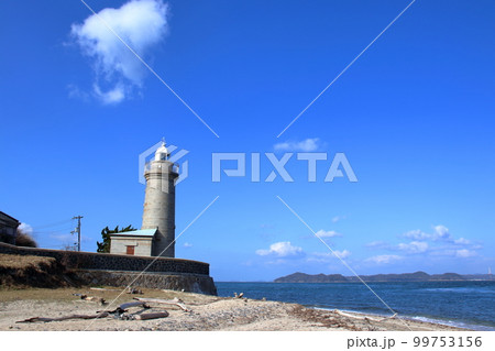 男木島灯台　備讃瀬戸を望む　（香川県　高松市） 99753156