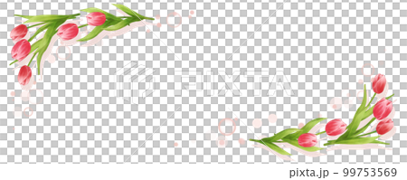 Simple cute tulip frame (horizontal) 99753569