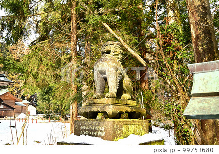 福島県会津若松市のパワースポット 雪残る伊佐須美神社 福島県会津若松市のパワースポット 雪残る伊佐須美神社 99753680