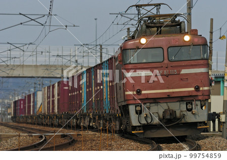 北陸本線　高岡ー西高岡　JR貨物　EF81-115（富山） 99754859