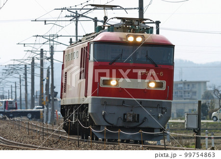 北陸本線 西高岡ー高岡 JR貨物 EF510-6(富山) 北陸本線 西高岡ー高岡 JR貨物 EF510-6(富山) 99754863