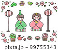 ひな祭り　イラスト素材セット 99755343