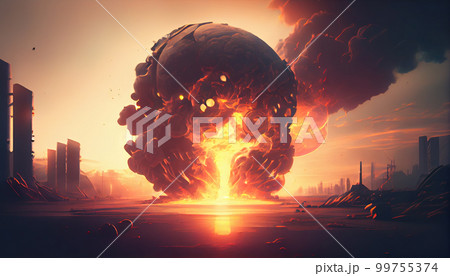 Nuclear bomb explosion 99755374