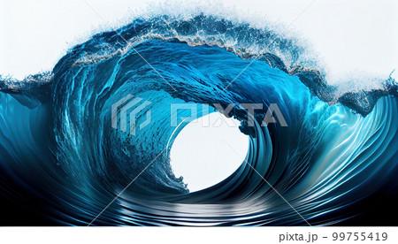 Wave tube isolated on white background 99755419