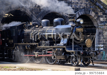 豪雨被災前の人吉機関庫とSL人吉号 豪雨被災前の人吉機関庫とSL人吉号 99755664