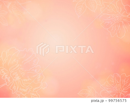 パステルの花　水彩風　背景イラスト 99756575