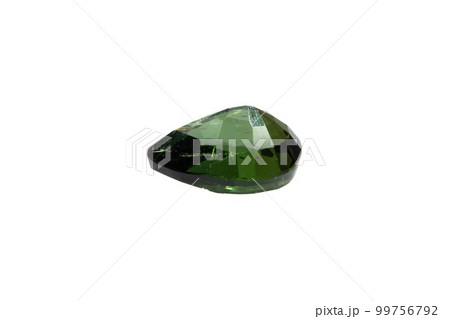 Natural beautiful gemstone tourmaline on white background 99756792