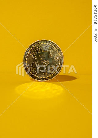 Bitcoin gold coin levitation with shadow reflection. Bitcoin flying mining trading concept. BTC golden money. Worldwide virtual internet Cryptocurrency or crypto digital payment system. Digital coin Bitcoin gold coin levitation with shadow reflection. Bitcoin flying mining trading concept. BTC golden money. Worldwide virtual internet Cryptocurrency or crypto digital payment system. Digital coin 99758360