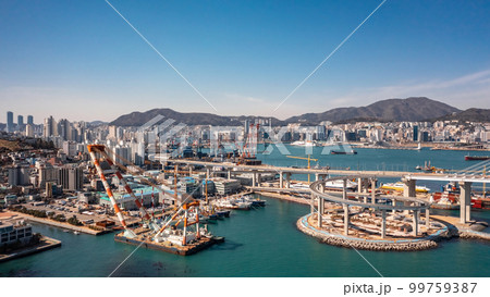 Urban landscape of Busan city. Aerial view 99759387