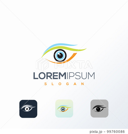 Care Eye Concept Logo Design Template, Eye Care logo design Vector, Eye Icon. Care Eye Concept Logo Design Template, Eye Care logo design Vector, Eye Icon. 99760086