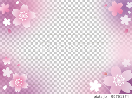 Spring stationery cherry blossom purple 99761574