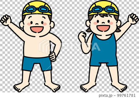 Swimming swimming children swimwear swimming school illustration 99761781