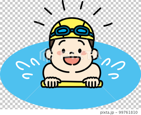 一個男孩擅長游泳並喜歡游泳的插圖 一個男孩擅長游泳並喜歡游泳的插圖 99761810