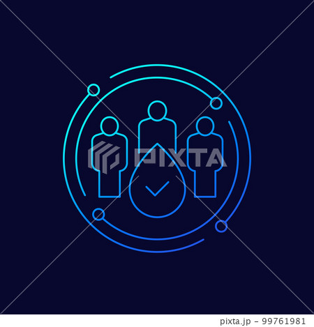 access to clean water line icon, vector 99761981