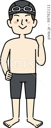 水泳　運動　フィットネス　ジム　男性　イラスト 99762111