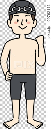 水泳　運動　フィットネス　ジム　男性　イラスト 99762111