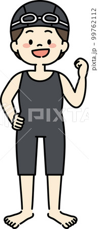 水泳　運動　フィットネス　ジム　女性　イラスト 99762112