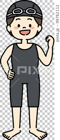 水泳　運動　フィットネス　ジム　女性　イラスト 99762112