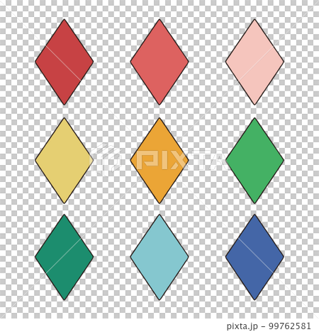 set of colorful diamonds 99762581