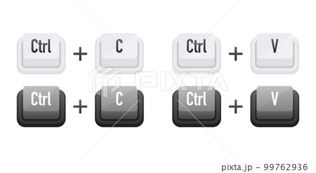 Ctrl C and Ctrl V Keyboard keys. Shortcut keys 99762936