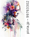Watercolor painting for Mothers Day abstract background 99763302