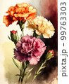 Watercolor painting of carnations Mothers Day 99763303