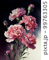 Watercolor painting of carnations Mothers Day 99763305
