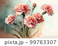 Watercolor painting of carnations Mothers Day 99763307