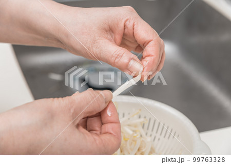 【もやしの根を取る】 【もやしの根を取る】 99763328