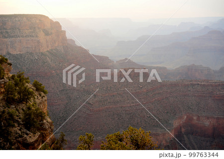 Foggy Hazy Day Grand Canyon Arizona 99763344