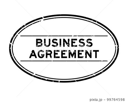 Grunge black business agreement word oval rubber seal stamp on white background Grunge black business agreement word oval rubber seal stamp on white background 99764598
