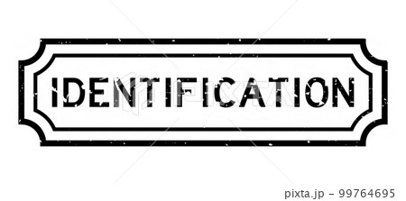 Grunge black identification word rubber seal stamp on white background Grunge black identification word rubber seal stamp on white background 99764695
