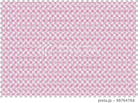 Small hemp leaf pattern with dots Japanese pattern pink 99764768