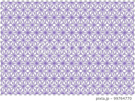 Large hemp leaf pattern with dots Japanese pattern purple 99764770