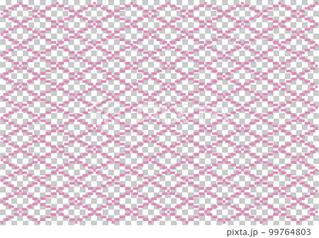 Large rhombus pattern Japanese pattern pink with dots 99764803